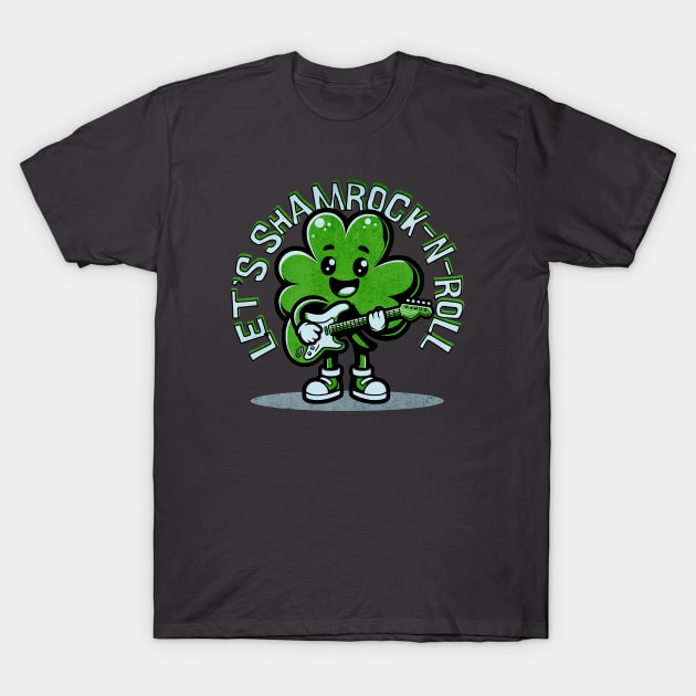 Cute St. Patrick's Day Shamrock-N-Roll T-Shirt by daisyblue